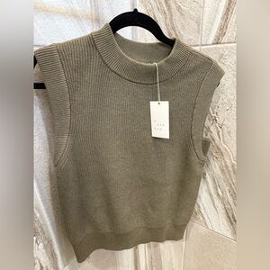 a new day Olive Sleeveless Knit Top